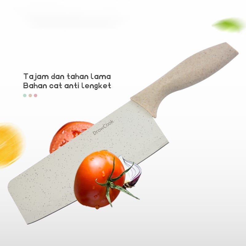 Knives Set Pisau Keramik Set 5 in 1 Dengan Wadah/Pisau set anti lengket Steinless Steel Dengan Wadah