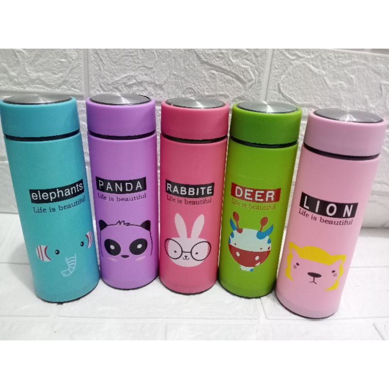 Botol Minum Bahan KACA HEWAN ANIMAL Kapasitas 450 ML