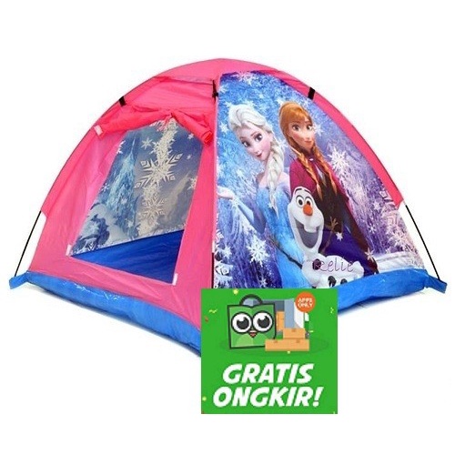 MAINAN ANAK PEREMPUAN TENDA ANAK TENDA CAMPING TENDA KEMPING KEMAH - FROZEN PINK