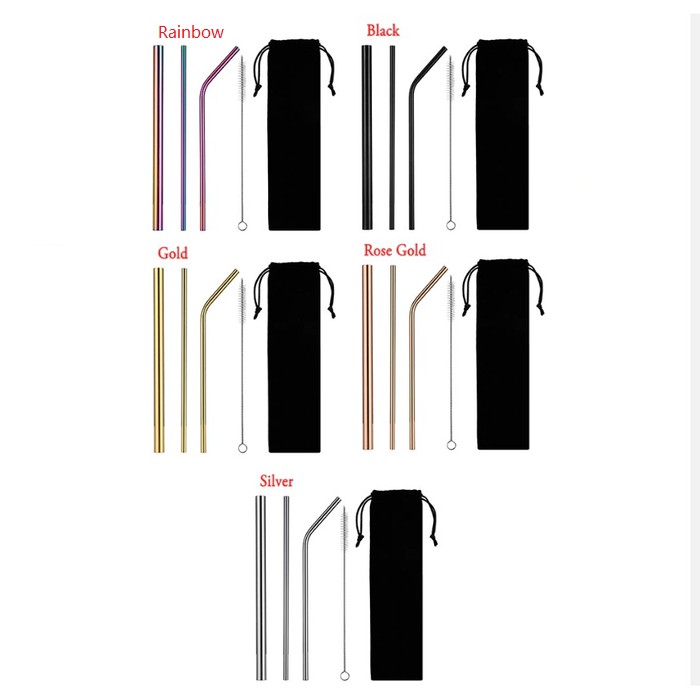 

Straw Stainless Sedotan Stainless Sedotan Metal Bubble Paket Set 5