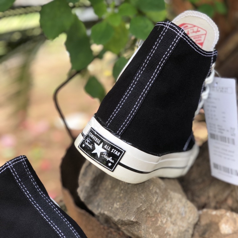 ( PROMO BAYAR DI TEMPAT ) Sepatu Converse 70s High Black White Pria Wanita