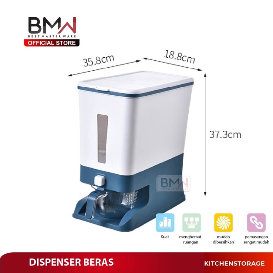 BMW Dispenser Beras / Tong Beras 12 KG 001-DB12