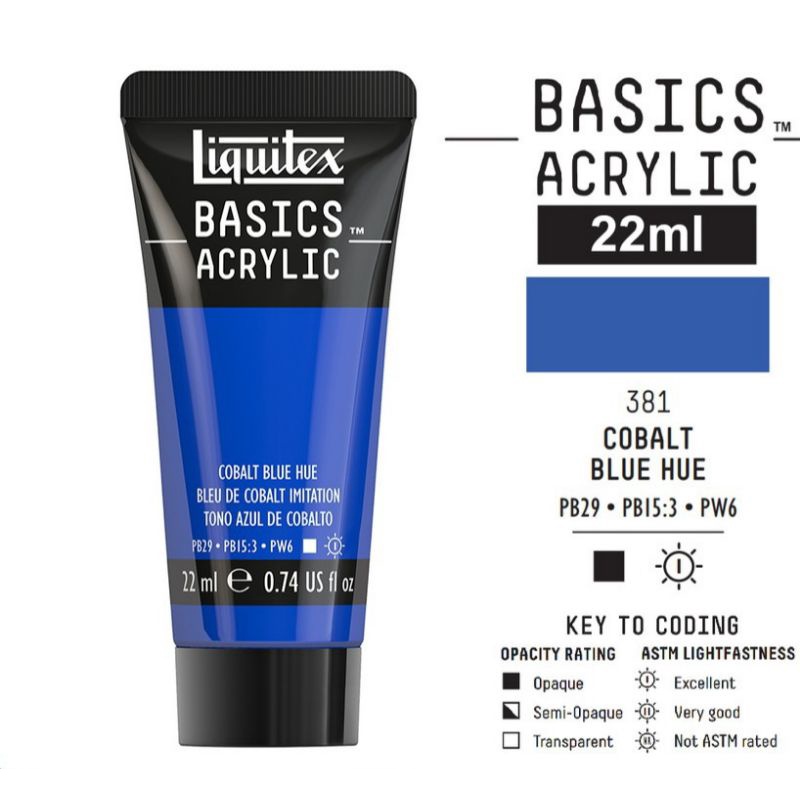 

LIQUITEX BASICS ACRYLIC 22 ML COBALT BLUE HUE