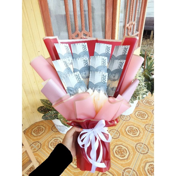 Buket Uang Nominal 2000 Rupiah 10 lembar