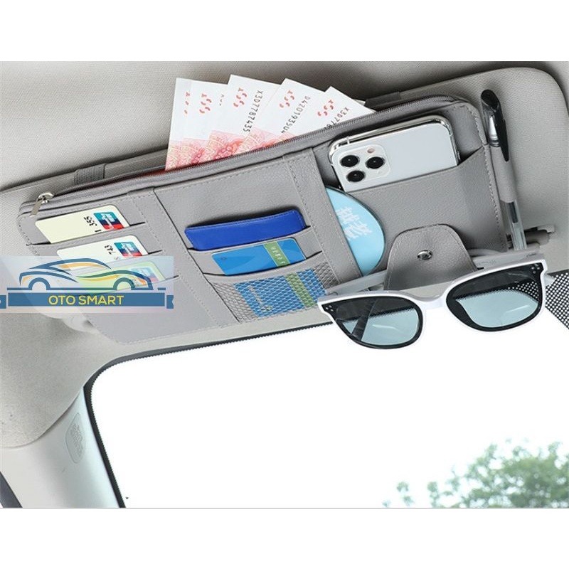 Tempat Kartu Dokumen Uang Karcis Kartu E-TOLL Mobil Car Card Organizer Impor