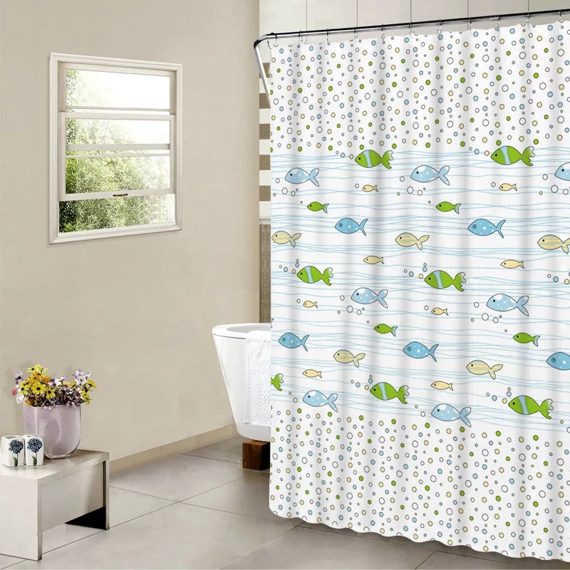 Paket Bundle Tiang Tirai Lengkap Dengan Cantolan Dan Tiang Tirai-IH Tirai Kamar Mandi / Shower Curtain Set