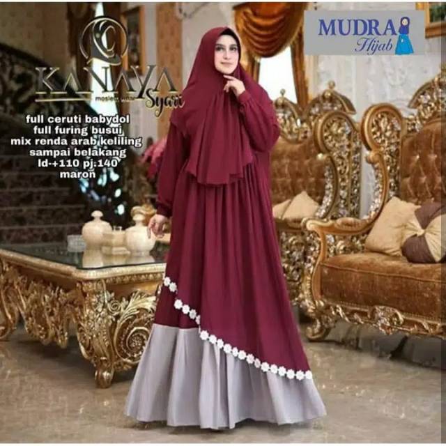 Kanaya syar'i mudra hijab gamis syar'i cantik