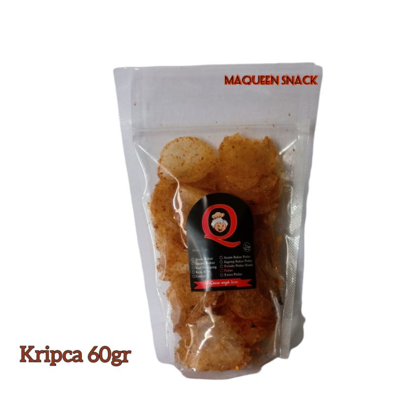 

60gr Kripca MaQueen Snack Keripik Kaca Pedas Jeruk