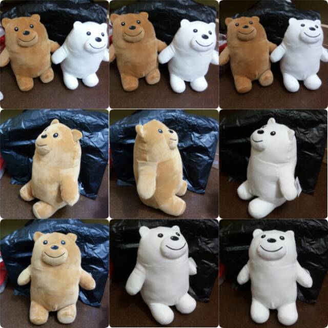 BONEKA BEPA BEAR BROTHER WE BARE BEAR 11 INCI