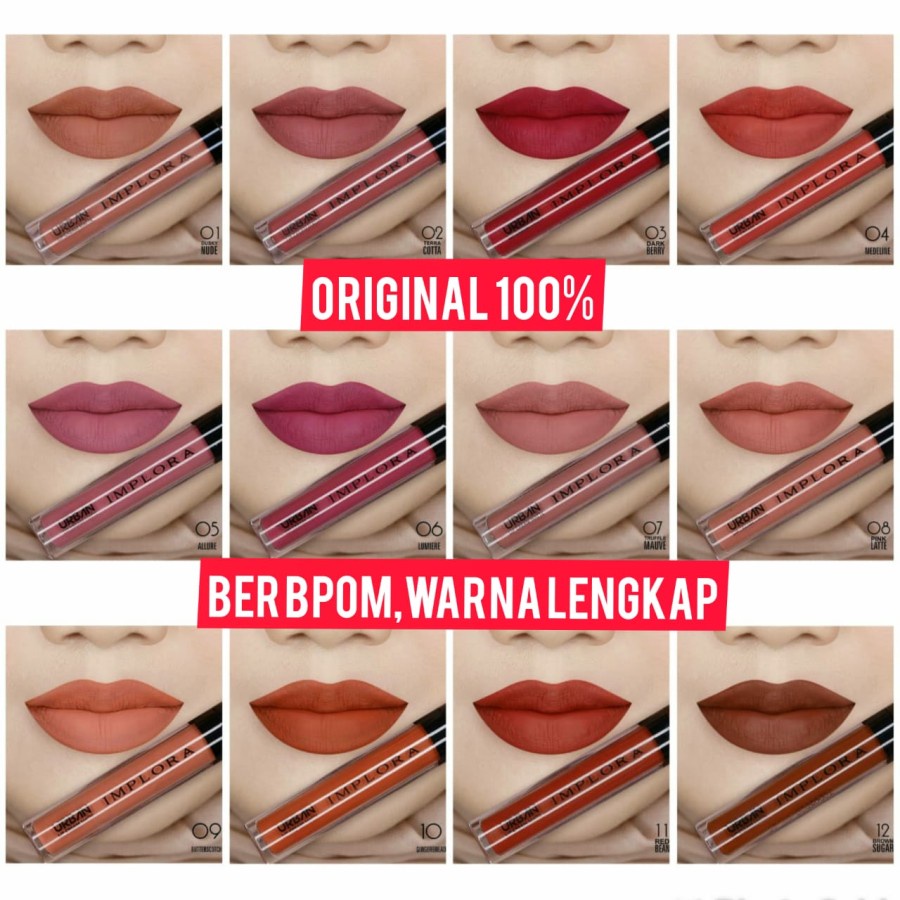 [ IMPLORA ] LIPSTICK URBAN LIP CREAM MATTE ORIGINAL BPOM | IMPLORA Urban LipCream Matte