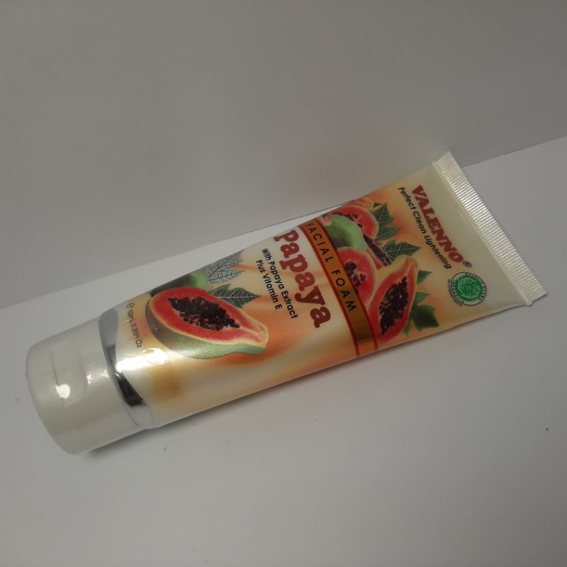 VALENO FACIAL FOAM PAPAYA BPOM