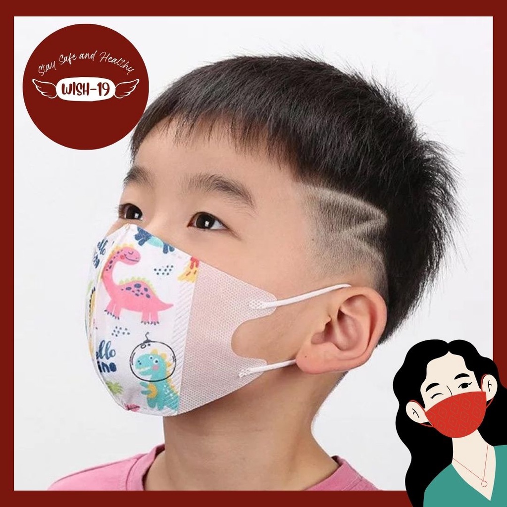 Masker Duckbill Anak 3ply Motif Masker Anak Motif i-Care Duckbill Duckbill Kids Mask Kemenkes