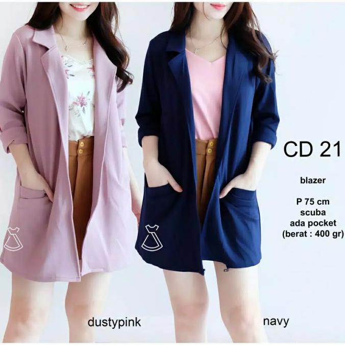 OUTER BLAZER BASIC MODERN ATASAN KERJA WANITA