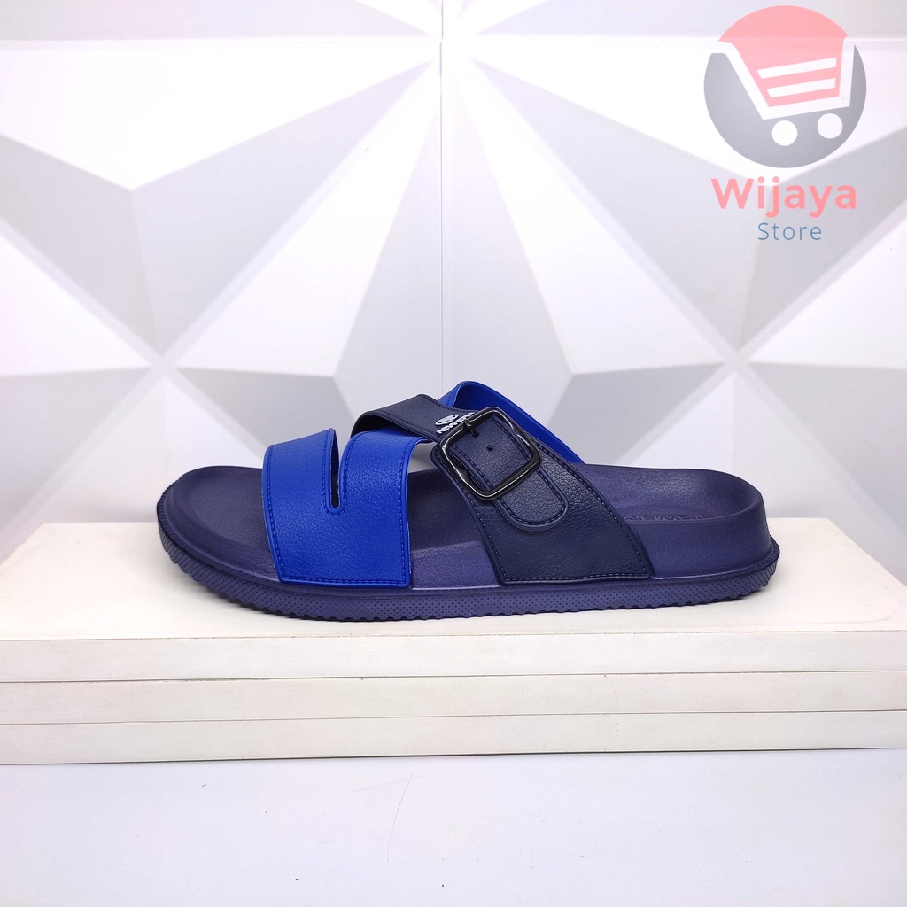 Sandal Slop Pria New Era 37018 Sendal Selop Karet Cowok Laki-Laki Kenyamanan dan Gaya untuk Setiap Hari