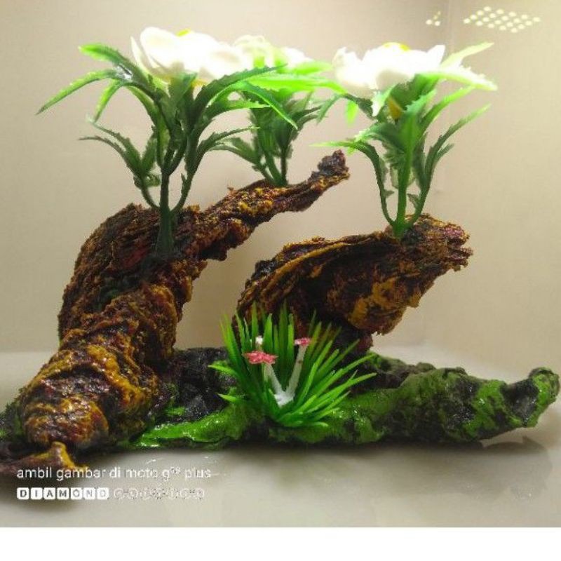 Hiasan akuarium soliter akrilik