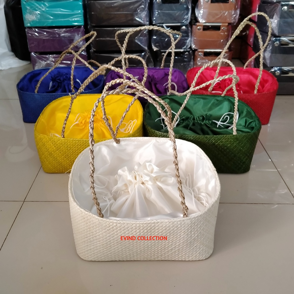 Keranjang Hampers Model Kotak Tas Parcel Anyaman Pandan Kotak Hampers Lebaran