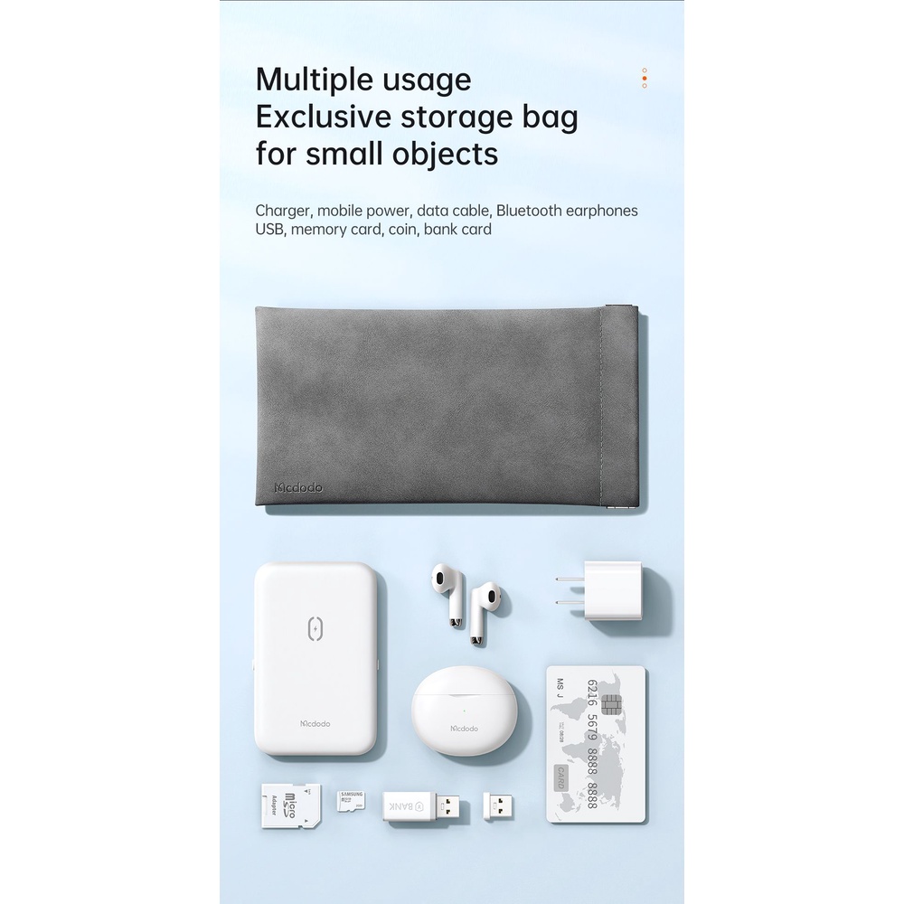 Mcdodo Tas Mini Pouch Kabel Data Organizer Earphone Charger Gadget