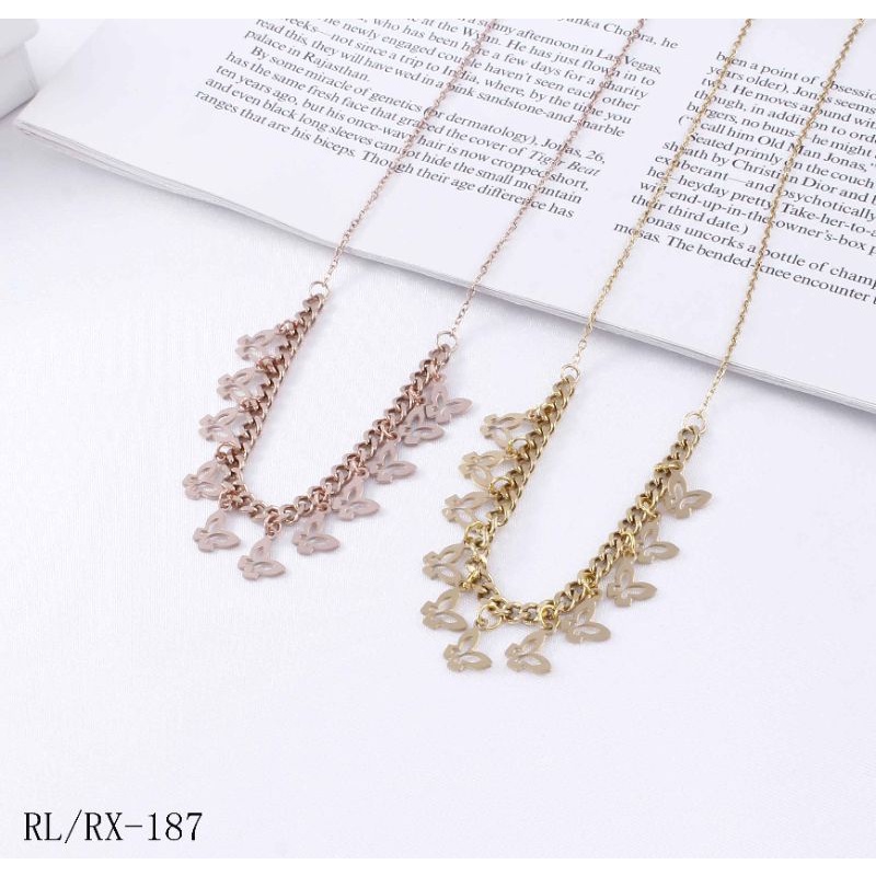 Kalung Kupu-kupu Titanium Perhiasan Fashion 187