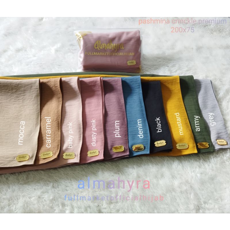 ALMAHYRA PASHMINA CRINKLE AIRFLOW PREMIUM JUMBO 200X75
