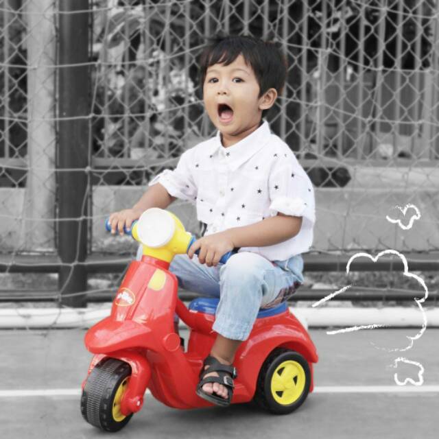 VESPA MINI FUNBIKE MOTOR MAINAN ANAK