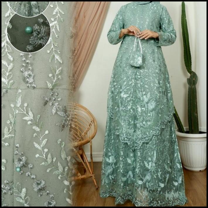 Gamis Wanita Brukat Gamis Tingkat Terbaru Kebaya Gamis Lebaran 2022