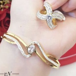 Titanium Set Gelang dan Cincin Wanita G222