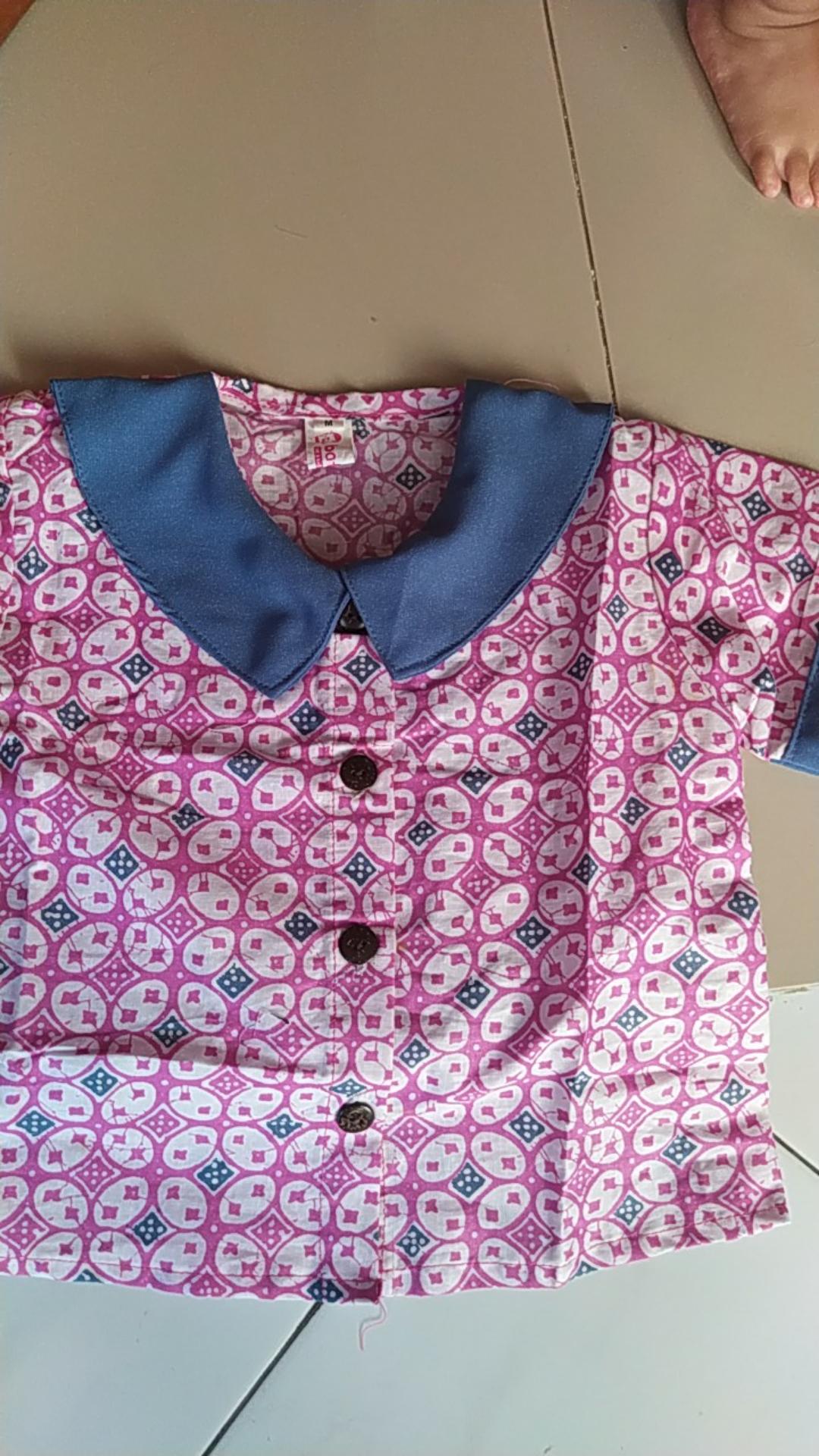 Atasan Batik Ibu Anak Seragam Batik Blus Cewek Preorder Bayi Sampe Dewasa Atasan Batik Murah Kerah