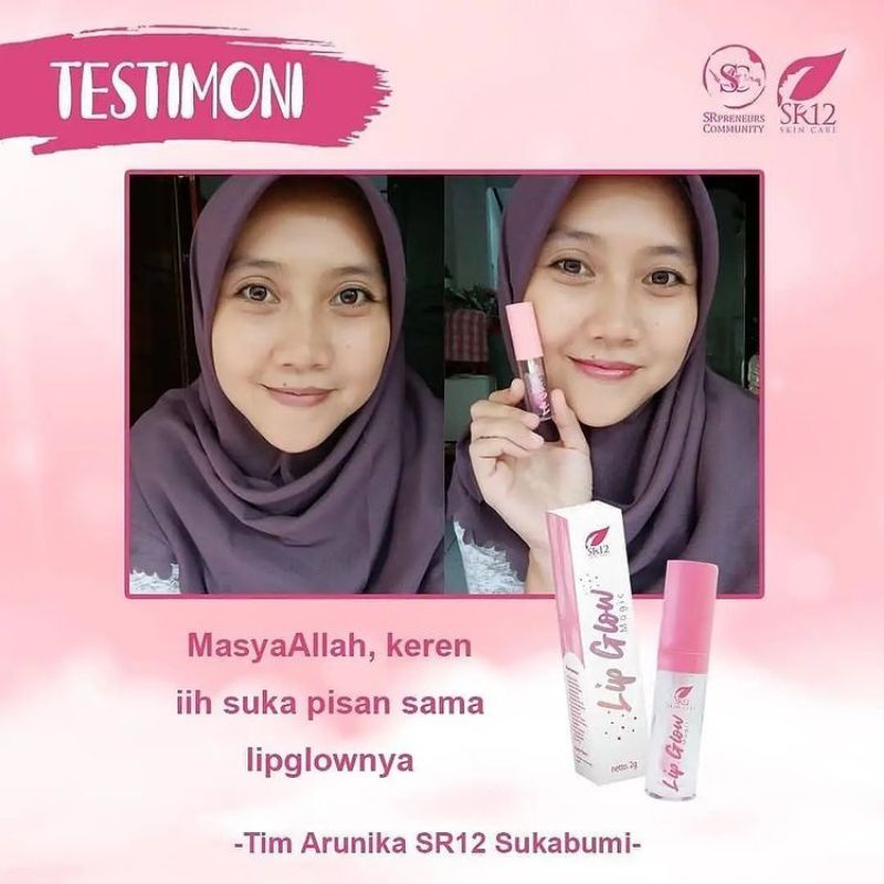 Lip Glow Magic SR12 Lipglow Serum Lip Glossy Bening Perona Bibir Serum Bibir Lip Serum Pengkilap Bibir Vitamin Lip Bibir Pink Pelembab Bibir Kering