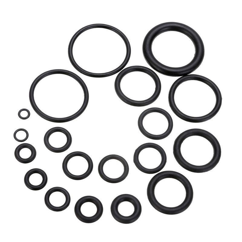 225pcs / Set Karet O-Ring 18 Ukuran Warna Hitam Tahan Lama Dengan Kotak Plastik