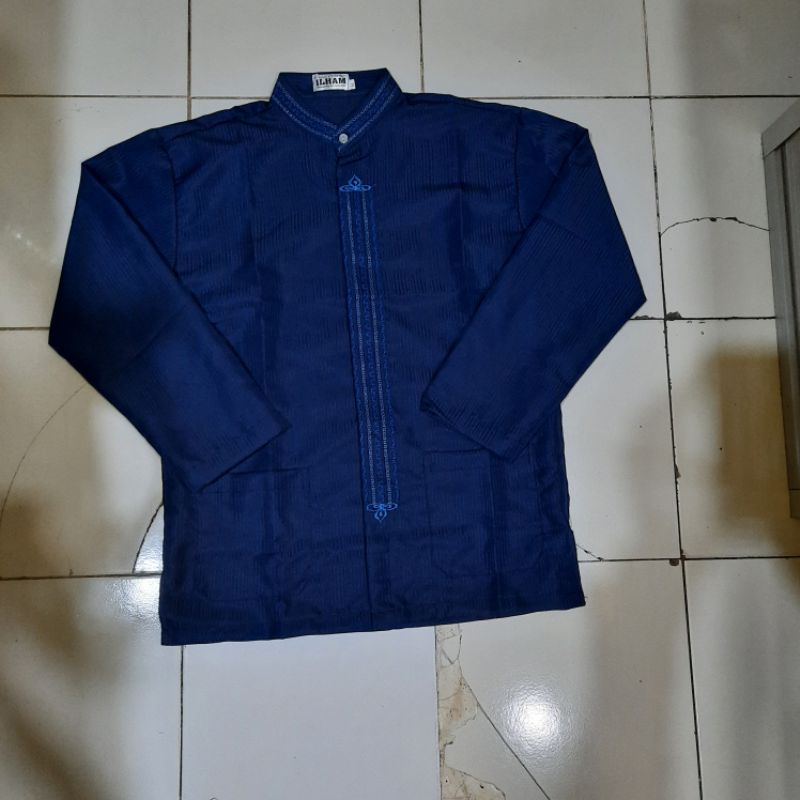 BAJU KOKO TAQWA DEWASA LENGAN PANJANG MURAHHHH-Biruuu