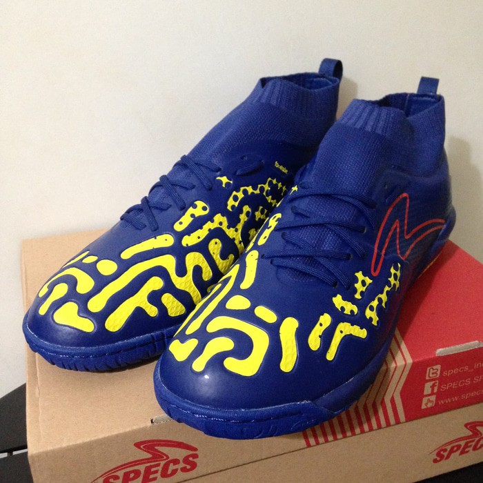 Sepatu Futsal Specs Swervo Thunderstorm IN Galaxy Blue Original