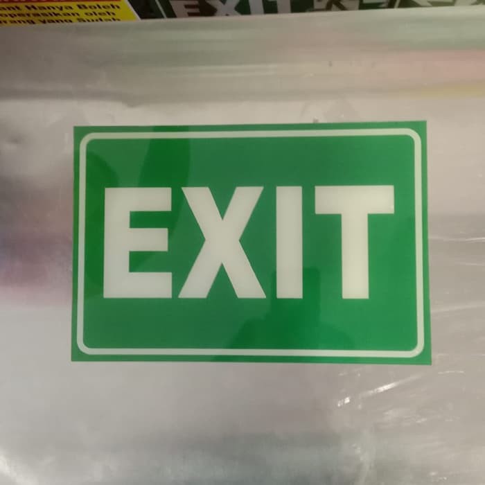 

EXIT AKRILIK K3 RAMBU SAFETY EXIT UKURAN 20X30CM