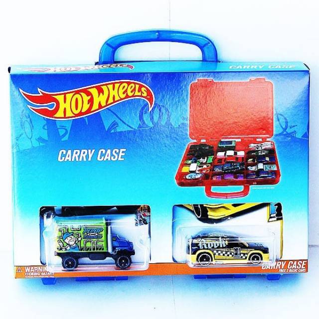 HOT WHEELS CARRY CASE KOPER + 2 MOBIL