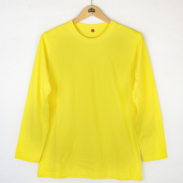 Kaos Polos Madura I Catton Combed 30S I Warna Kuning Lemon