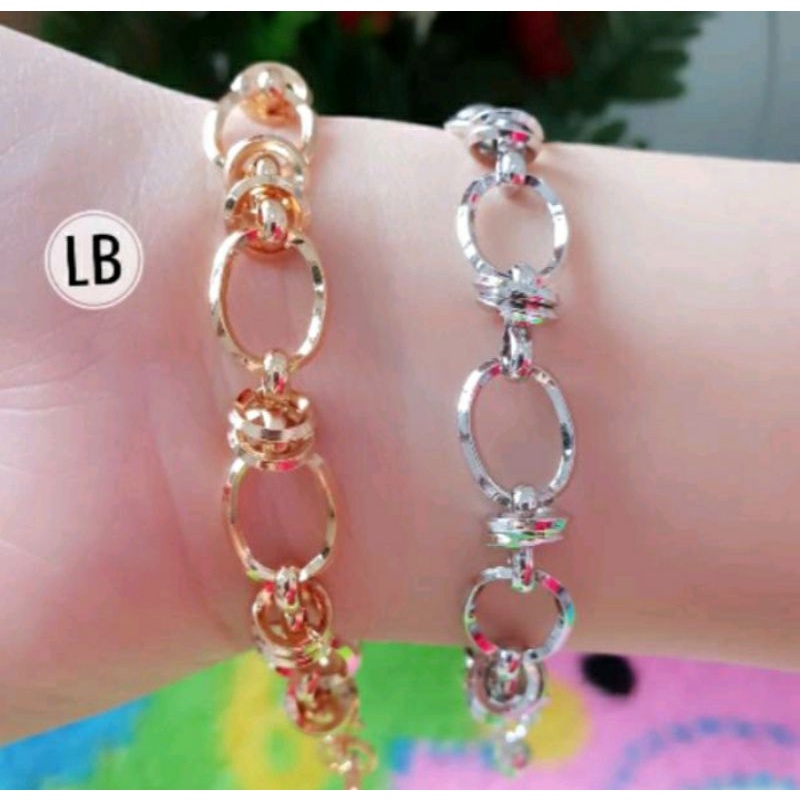 gelang tangan rantai xuping kolong besar lapis mas 24k