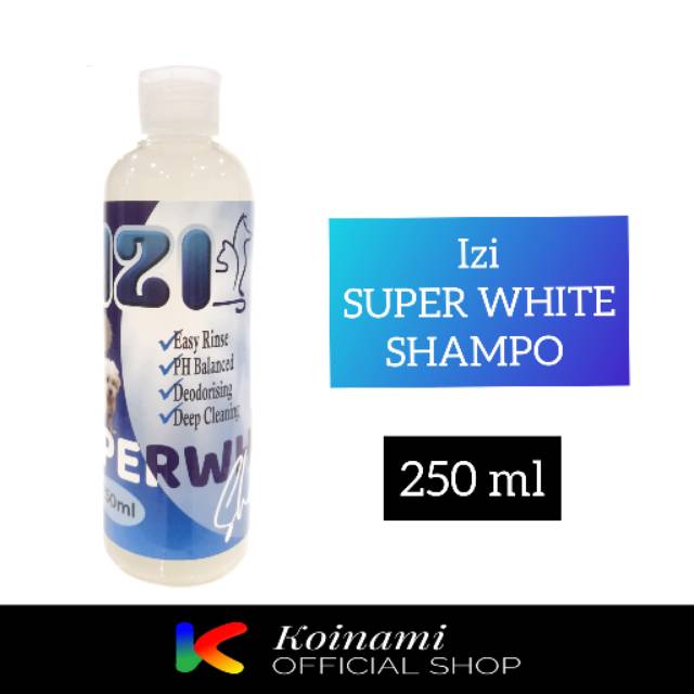 IZI SHAMPO SUPER WHITE 250 ML / SHAMPO KUCING ANJING PEMUTIH / TALI MAS