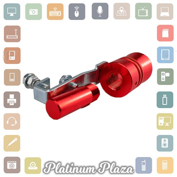 OTOHEROES Penyiul Turbo Palsu Knalpot Mobil Whistler Exhaust Muffler Size M 24mm - TUR0`2L8OCZ-- Red