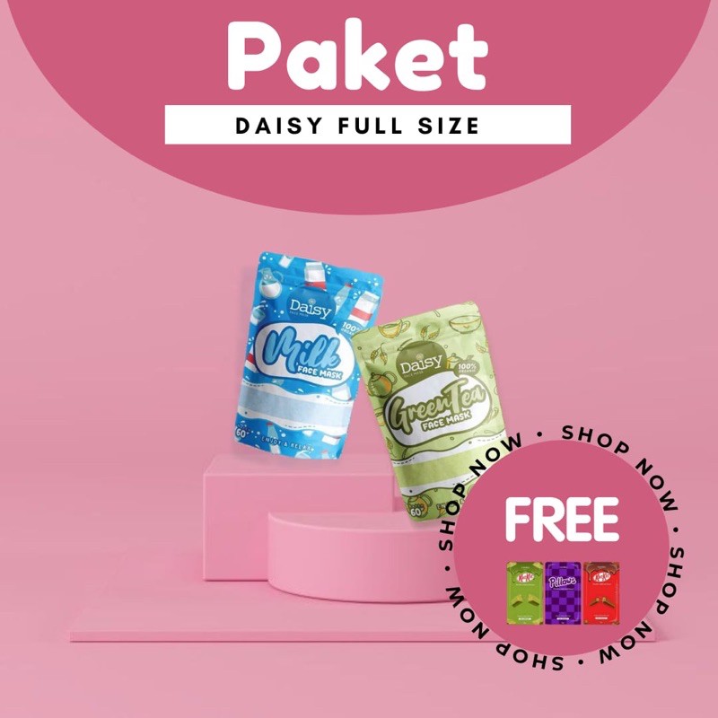 MASKER BUBUK MASKER ORGANIC MASKER WAJAH MASKER WAJAH BUBUK MASKER DAISY ORGANIC FULL SIZE