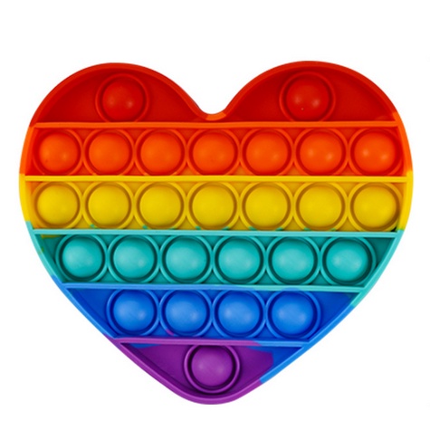 POP IT MURAH RAINBOW UNICORN fidget push Pop Its Fidget Toy Push bubble kids POPIT-LOVE RAINBOW