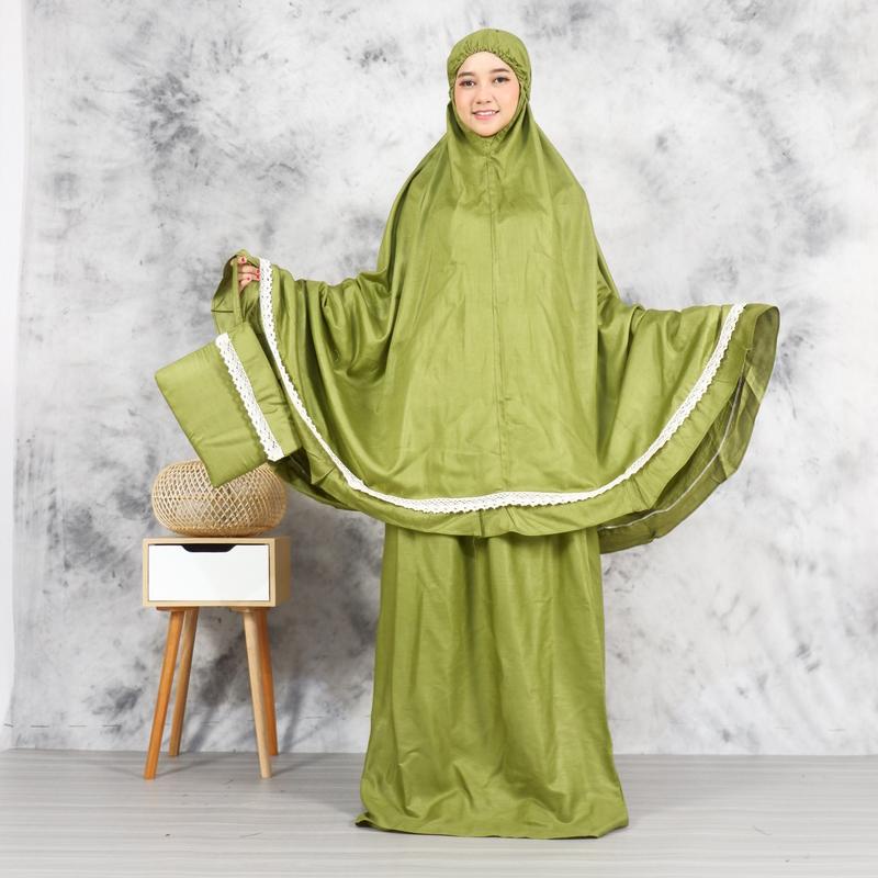 MUKENA POLOS RENDA REMPEL TEMURAH \COD\BYRDITMPT