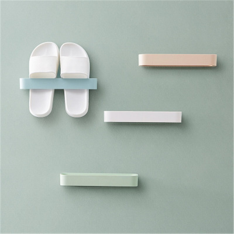 1 Pcs Three Dimensional Space Saving Seamless Stickers Shoe Storage Rack Wall Paste Shoe Rack Bathroom Wall Mounted Slippers Shelf Shopee Indonesia