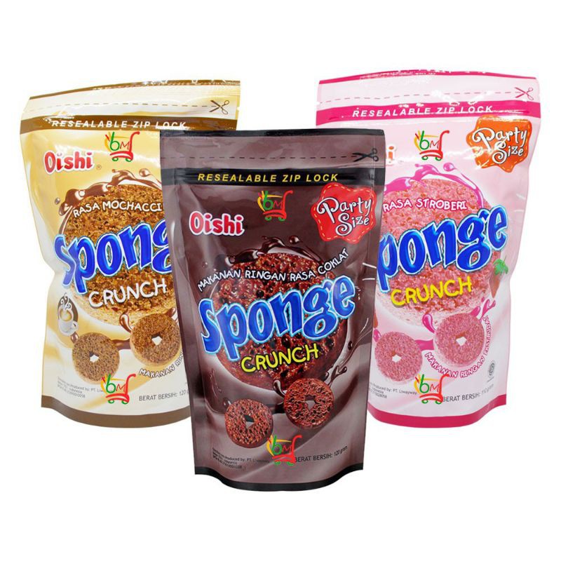 

Oishi Sponge Crunch Aneka Varian Rasa Manis Gurih Renyah - 120gr