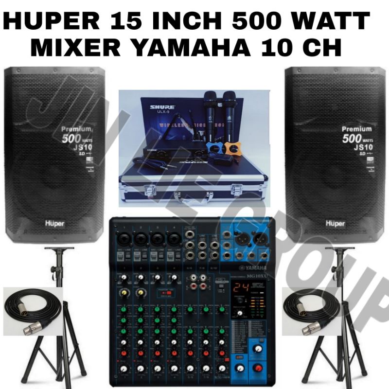 PAKET SOUND HUPER 15 INCH 500 WATT YAMAHA 10 CH