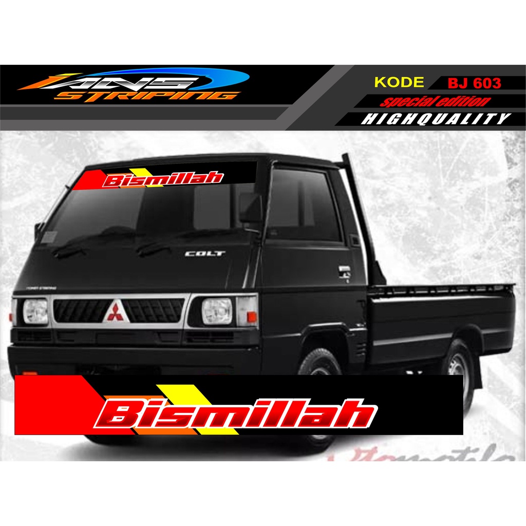 STIKER KACA DEPAN MOBIL L300 / GRANDMAX / PICK UP / CARRY / STIKER KACA DEPAN MOBIL PICK UP / DECAL STIKER PICK UP BJ603