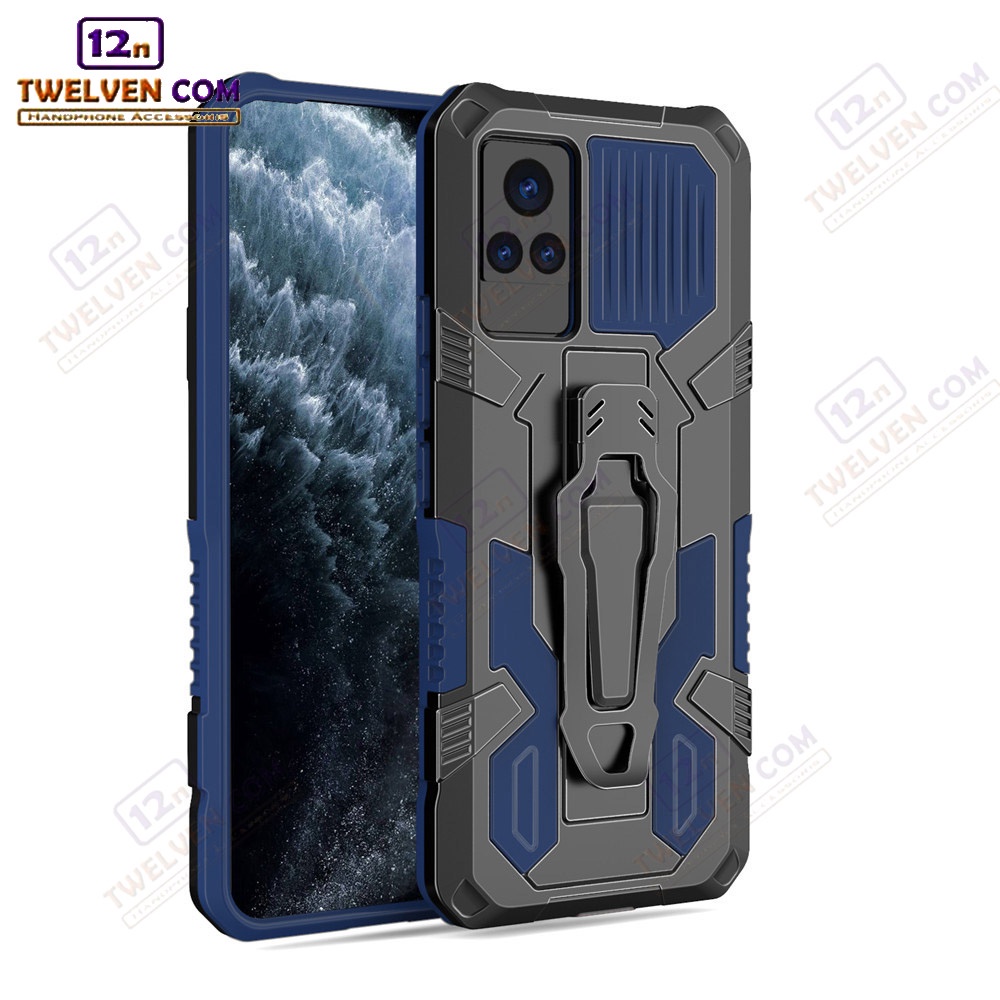 Case Shockproof Vivo V21 Armor Hardcase Stand Clip