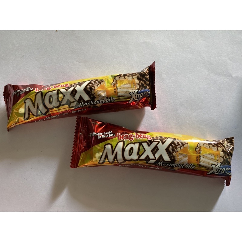 

Beng Beng Maxx Maximum Bite Wafer Caramel Crispy chocolate