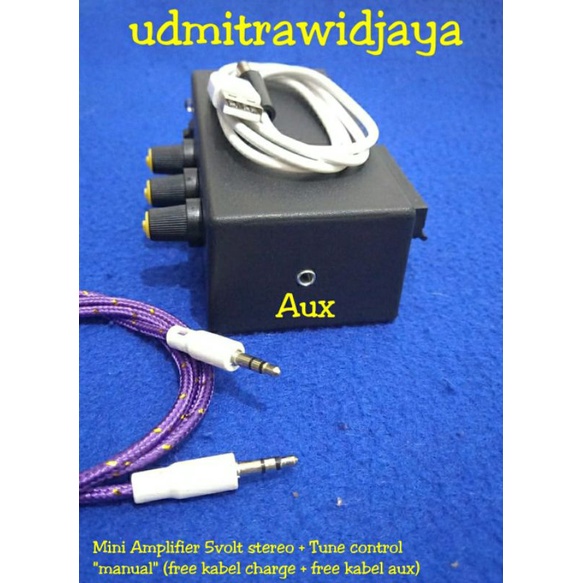 Mini amplifier 5volt 5V stereo + plus Tune control manual bluetooth free charge+aux dijamin ngeBass! harga grosir bisa hub kami