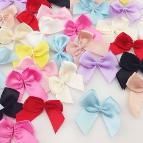 

CUTIE STORE 50Pcs / Set Pita Satin Mini untuk Dekorasi Pernikahan / Hadiah