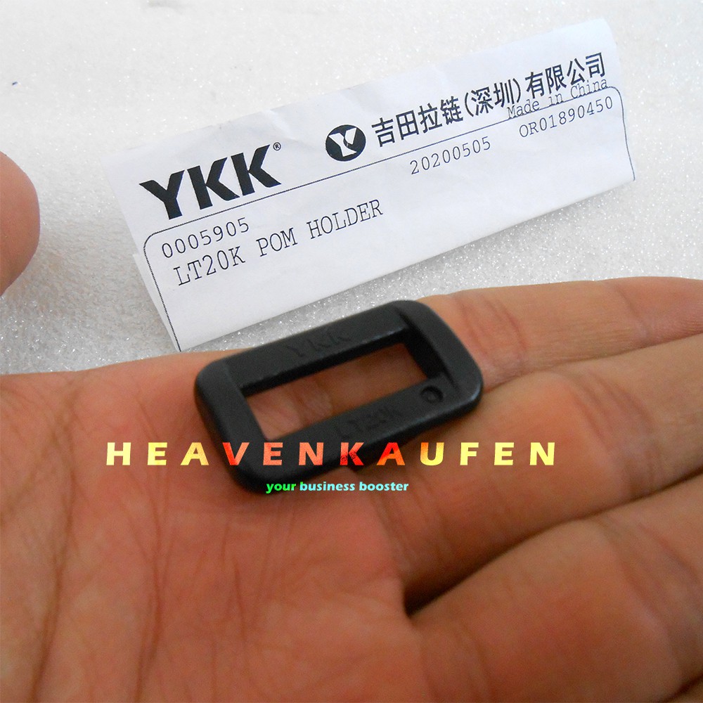 Ring Kotak YKK 2 cm Poly Acetal (POM) Kuat Bagus Berkualitas Warna Hitam Harga Per Biji