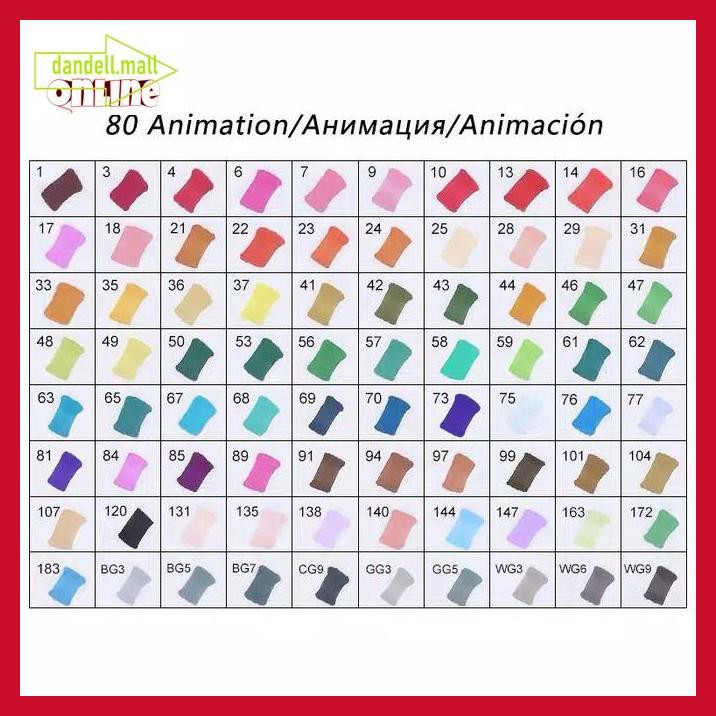 

U8Tyrt67- Touchfive Twin Marker / Spidol Warna 80 Colour 80 Warna E3Yrf797-